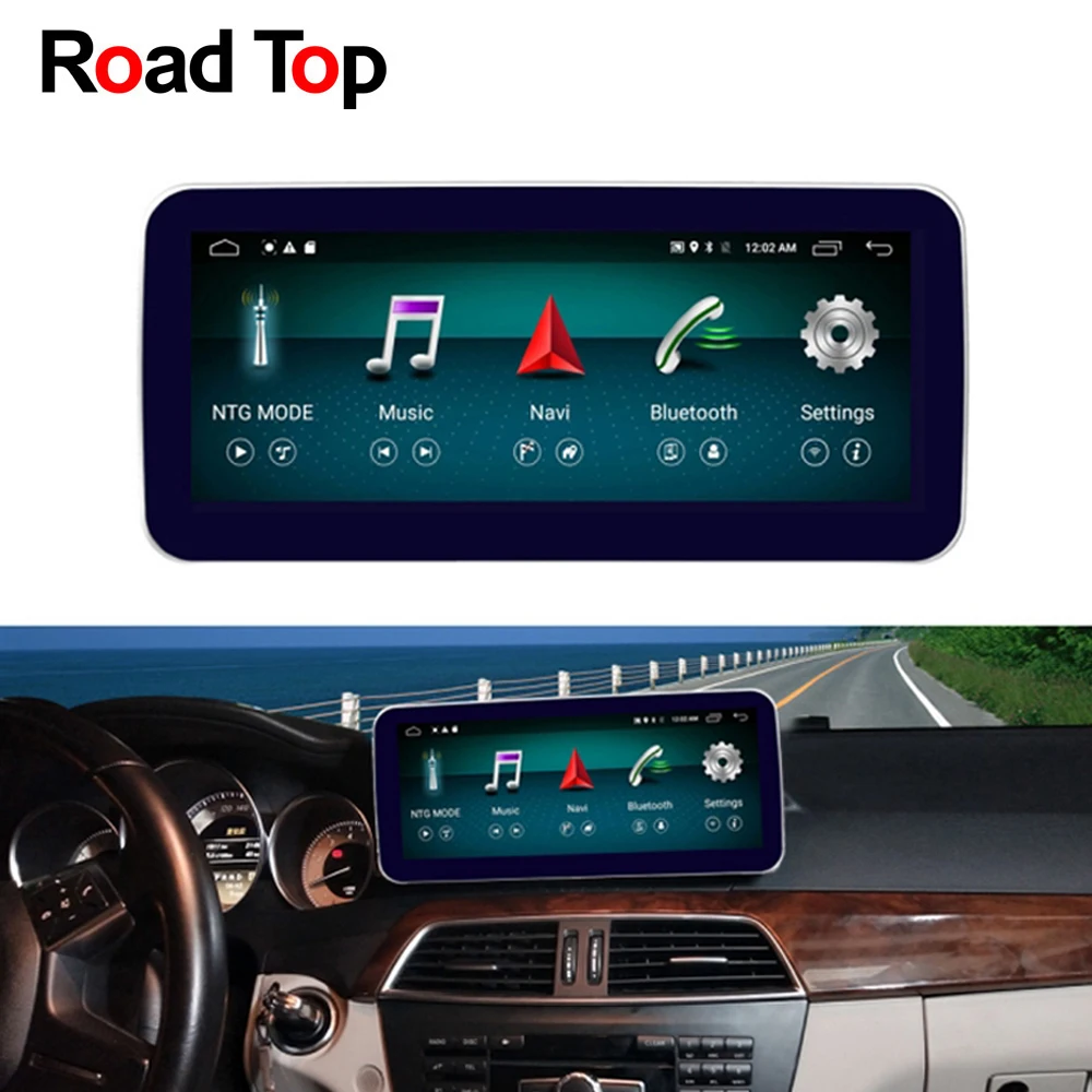 Discount 10.25" Android 8.1 Display for Mercedes Benz C Class W204 2011-2013 Car Radio Monitor GPS Navigation Bluetooth Multimedia Screen 0