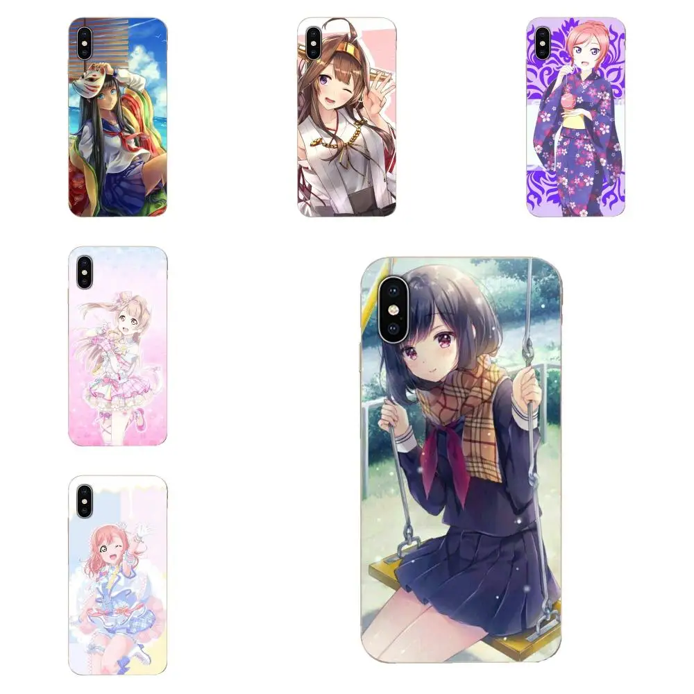 Прозрачный мягкий чехол для Huawei Honor Mate Nova Note 20 20s 30 5 5I 5T 7C 8A 8X 9X 10 Pro Lite Play Japanese Anime Girl
