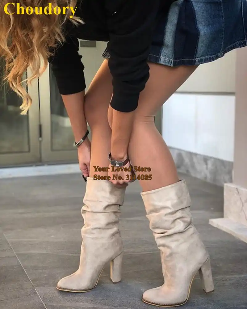 Botas color crema Clearance