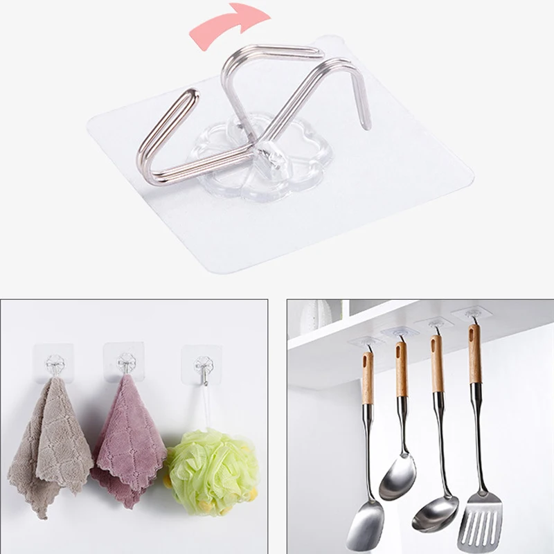Details about   5pcs Wall Hanger Hook Suction Cup Adhesive Vacuum Sucker Transparent Load Rack 