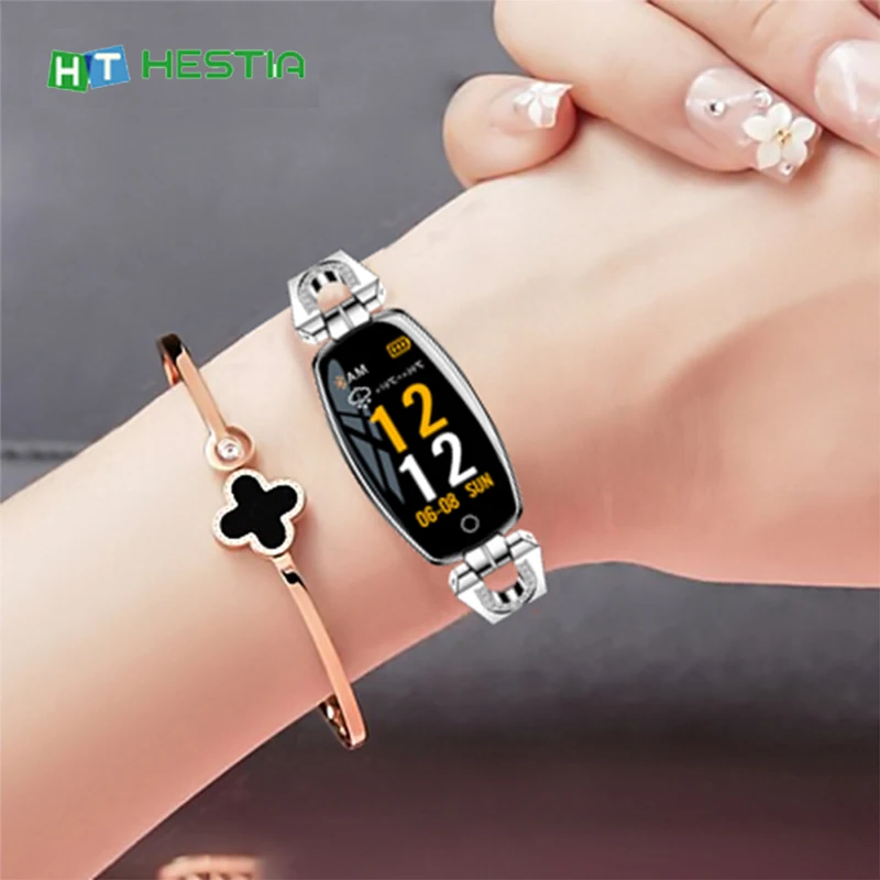 H8 Смарт часы женские водонепроницаемые Смарт часы es мониторинг сердечного ритма Bluetooth фитнес Браслет умные часы подарок