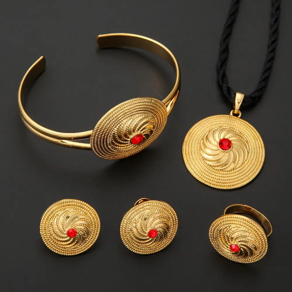 

Комплект ювелирных изделий эфиопского золотого цвета Habesha для женщин в африканском стиле для свадьбы невесты Эритреи