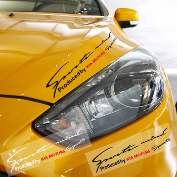 

New 1Pcs Car Stickers Reflective Lamp Eyebrow KIA MOTORS Sports Vinyl Car Styling Decor For Kia Ceed Rio Sportage R K3 K4 K5