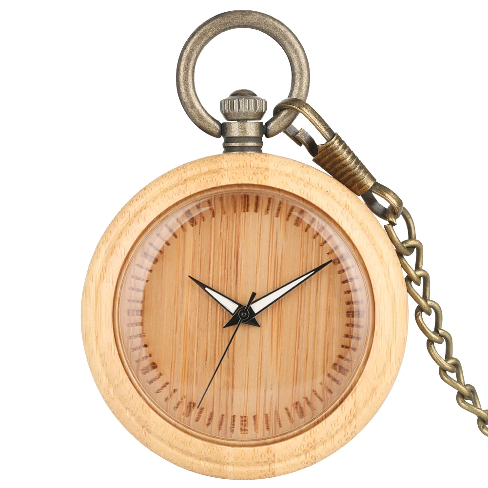 Классические бамбуковые деревянные мужские и женские кварцевые карманные часы резные секторы поверхность циферблат карманные часы сплав