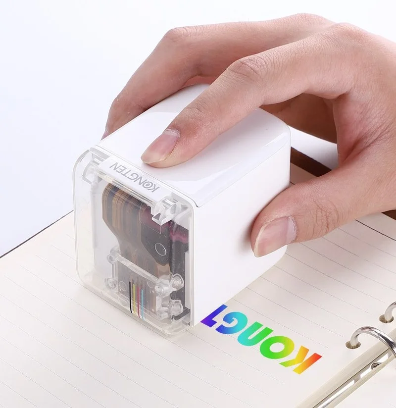 

Ручной струйный принтер, принтер цветных штрих-кодов 1200 точек/дюйм с чернильным картриджем, приложение для индивидуального текстового номера, кодовая этикетка