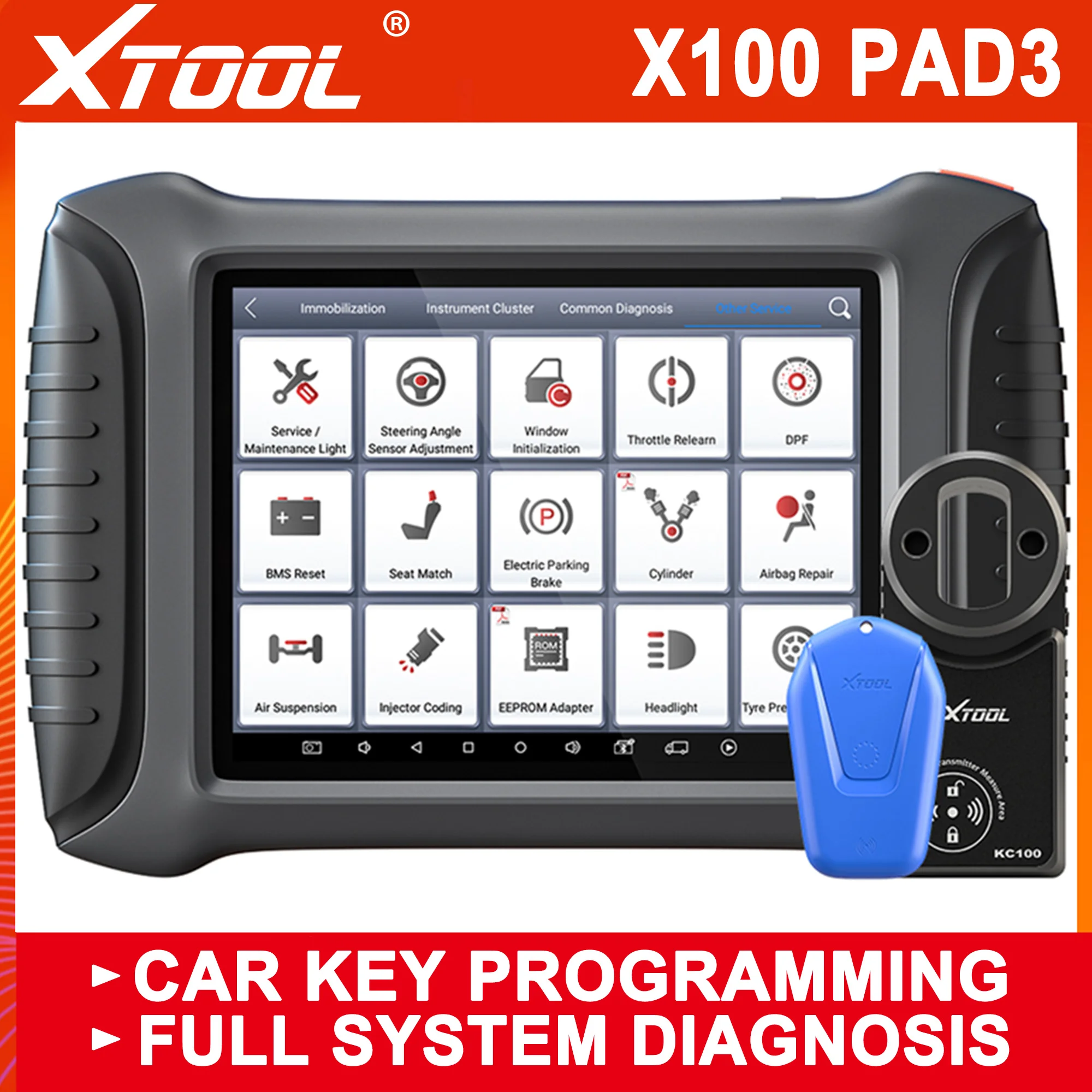 XTOOL X100 PAD3 PAD2 PAD series Newes CAR OBD2 авто ключ программист одометр Настройка