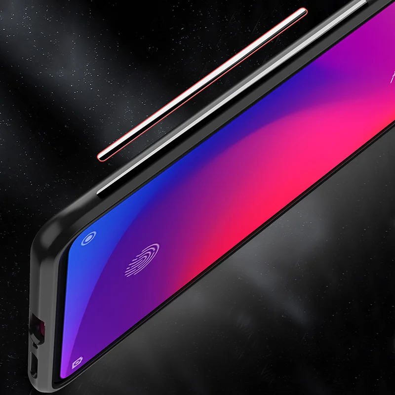 Для Xiaomi mi 9T красный mi K20 Pro Чехол для телефона роскошный TPU рамка прозрачная PC задняя крышка Алюминиевый кольцевой кронштейн противоударный