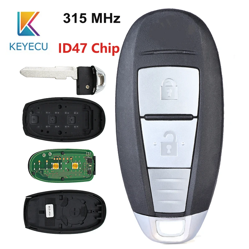 KEYECU OEM для Suzuki SWIFT SX4 VITARA 2010 2012 2013 2014 2015 2 кнопки чип 315 МГц ID47 умный дистанционный