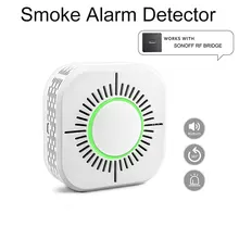 Wireless Smoke Detector For Smart Home Automation Fire Alarm Protection Smart Sensor For Use With Sonoff RF Bridge