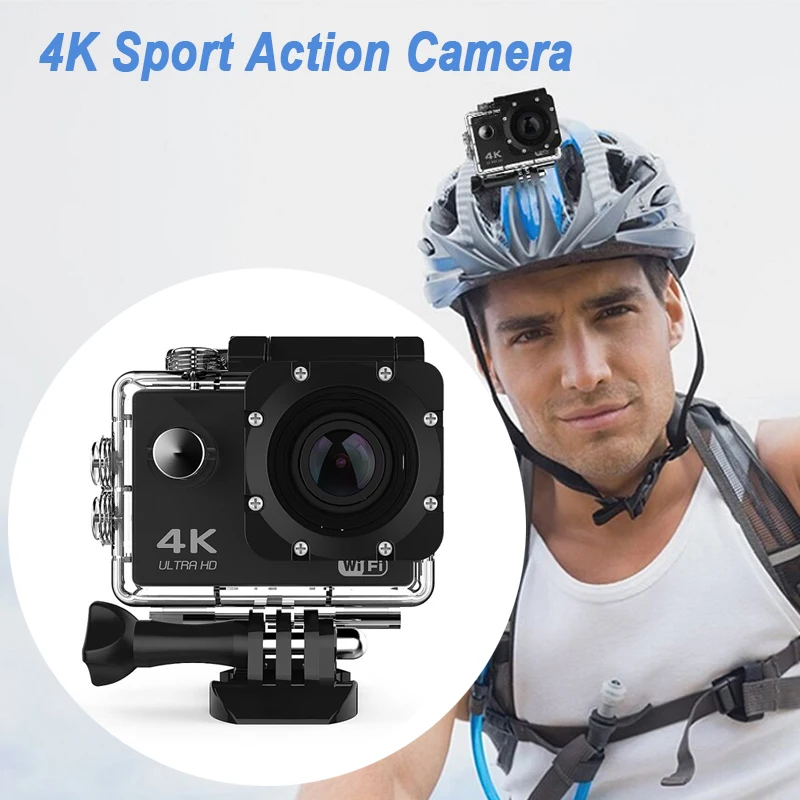 

Full HD 4K Sport Action Camera Underwater Camera 170 Degree WiFi IP Camera Waterproof Helmet Camera with 2-inch LCD Screen