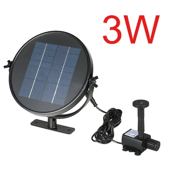 

190L / H 3W Solar Powered Submersible Water Fountain Pump For Fish Tank Pond Aquarium Brushless Water Pumps Set