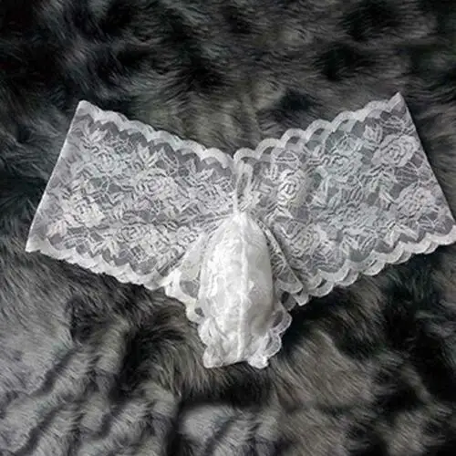 Men Sexy Lace Floral Lingerie Sissy Crossdress Porno Panties Semi Transparent Bikini G-string Briefs Gay Exotic Underwear men stretch g string panties men stretch thong underwear men lingerie briefs men lingerie underwear