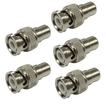 

5pcs Camera Tools Convert Plug CCTV Security Silver Metal Video Adapter BNC Male To Female Connector Jack