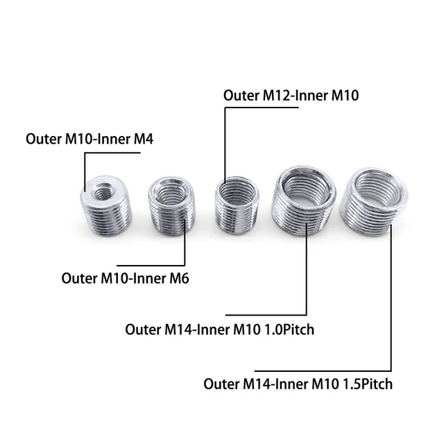 Vis d'adaptation de dents internes et externes, M14, M12, M10, M8, M6, vis  de conversion