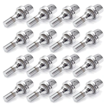 

4/16PCS M12x1.25 17mm Car Aluminum Chrome Wheel Bolts Nuts Kit For Peugeot 1007 206 207 406 407 607 2000-2008