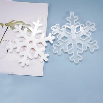 

Crystal Epoxy Resin Mold Christmas Snowflake Listed Pendant Casting Silicone Mould DIY Crafts Decoration Jewelry Making Tools