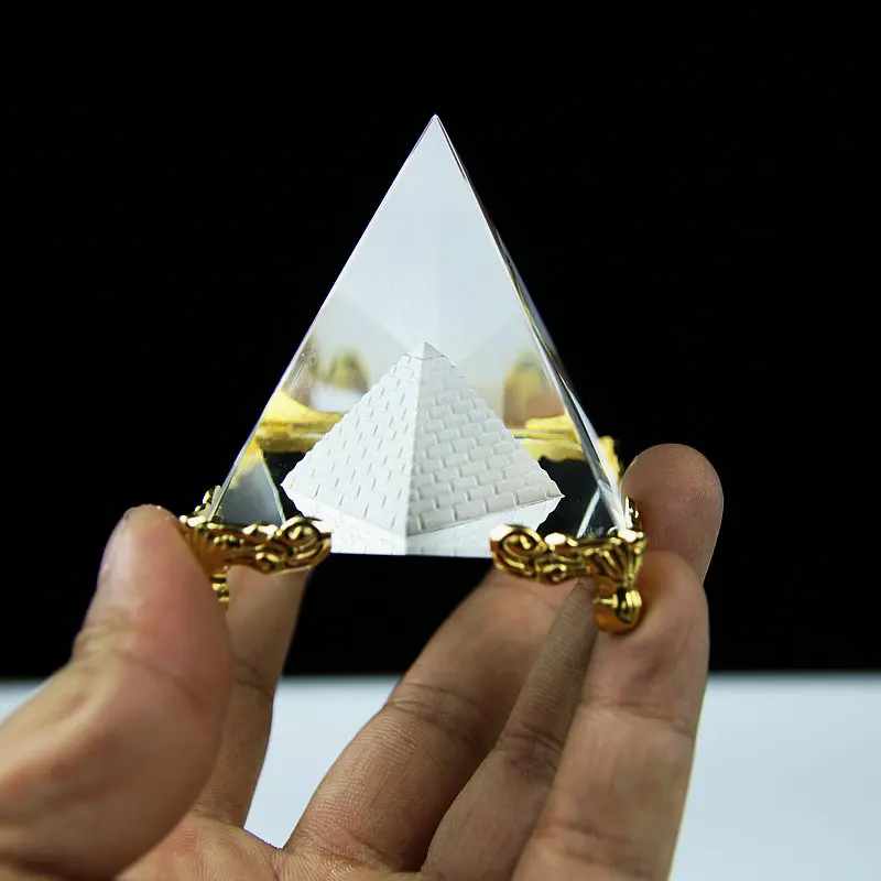 1 шт. кристаллическая Пирамида Египетский прозрачный кварцевый камень Orgone целебный большой горячий домашний декор