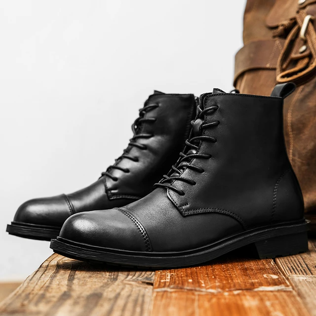 black vintage boots