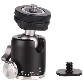 

Fs-02 Camera Tripod Ball Head Ballhead With Quick Release Plate 1/4 135 Degree Range Panoramic Base