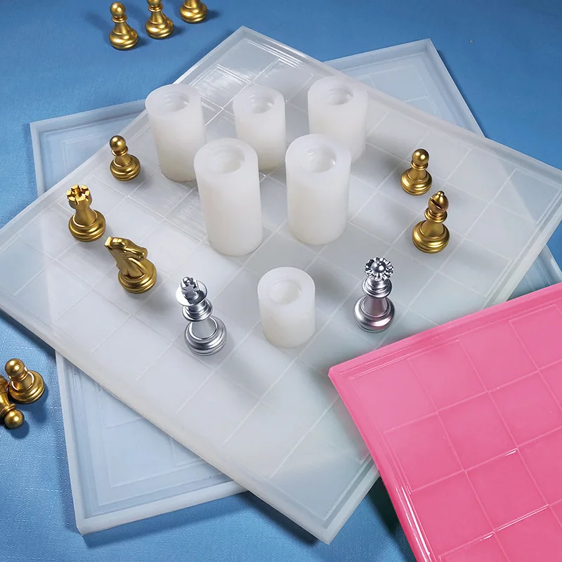Stampi In Silicone A Forma Di Scacchi Per Cioccolato, Resina E Fondente - Set Da 1 Pezzo