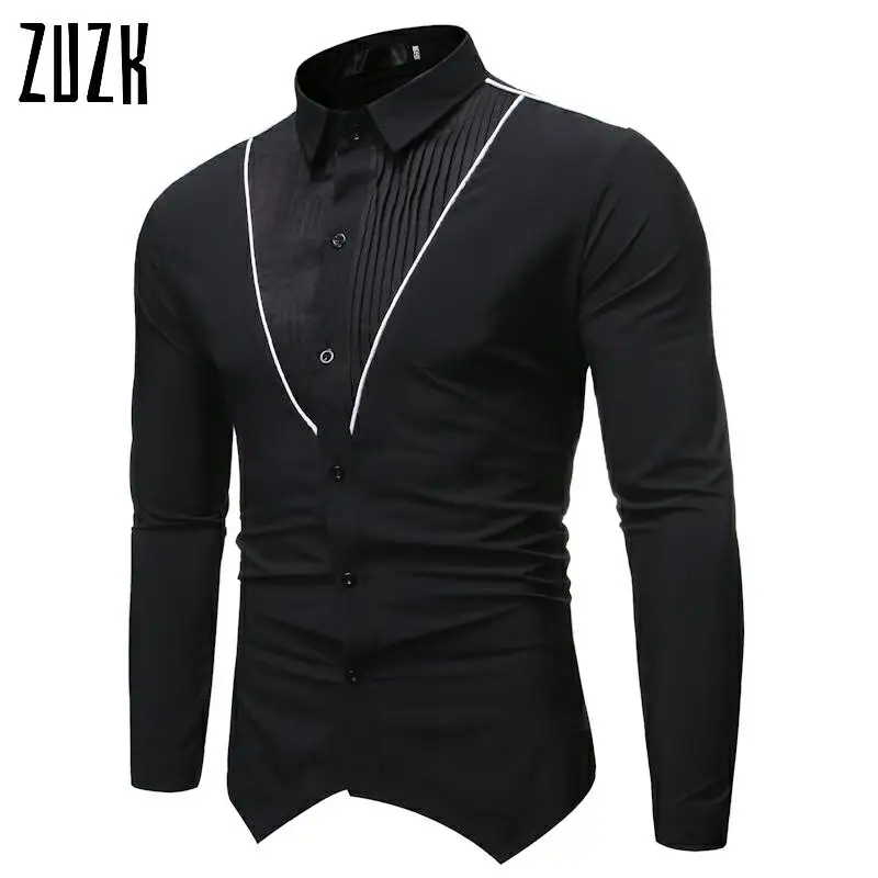 Dovetail New Men's Simple And Stylish Design Wild Personality Bottoming Shirt Long-sleeved Slim |