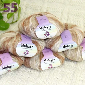 

Sale New 6BallsX25g Luxury Soft Mohair Warm Wrap Shawl Hand Knit Crochet Yarn Turquoise White Multi 291-55-6