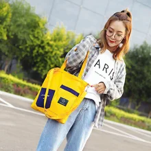 От производителя; стиль; смешанные цвета; дизайнерский ремешок; парусиновая сумка через плечо; Студенческая сумка