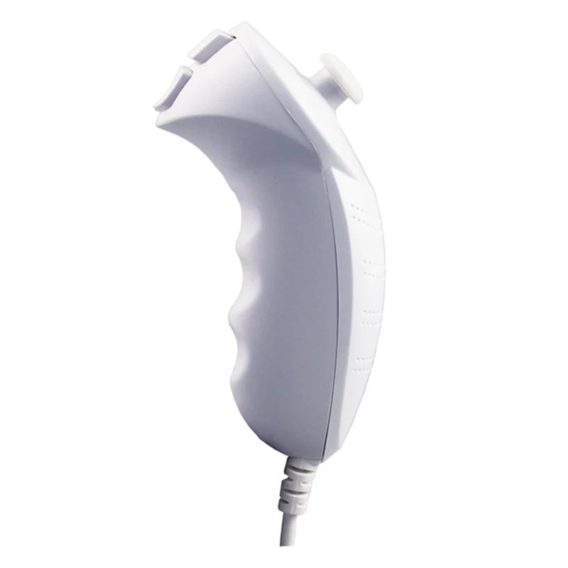 Белый Для WII Nunchuk контроллер Проводная гарнитура для WII консоль-3 оси движения зондирования - Цвет: Белый