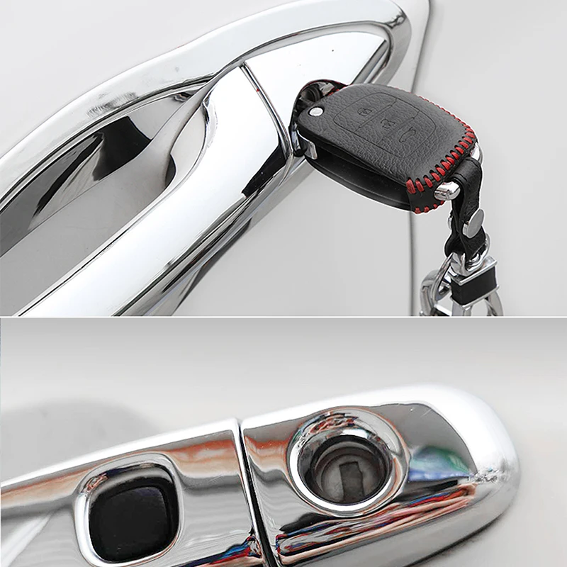 Chrome Car Door Handle Cover for Seat Leon MK2 1P FR FR+ Cupra 2006~2012 Trim Set Exterior Accessories 2007 2008 2009 2010 2011