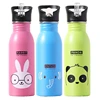 500ML Children's Stainless Steel Sports Water Bottles Portable Outdoor Cycling Kettle 1