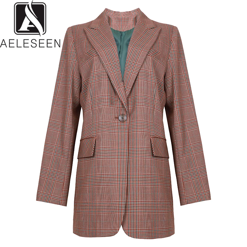 AELESEEN офисный костюм для дам Топы широкое пальто женщин 2019 Осень Новая мода