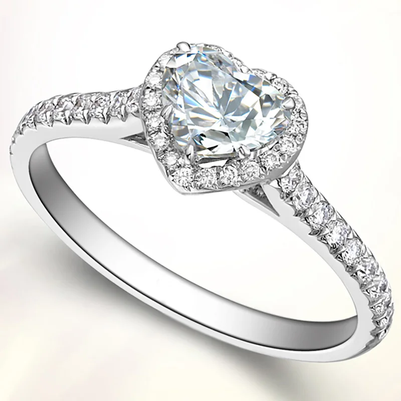 Женское кольцо из белого золота 14K Au585 вечерние кольца на свадьбу годовщину