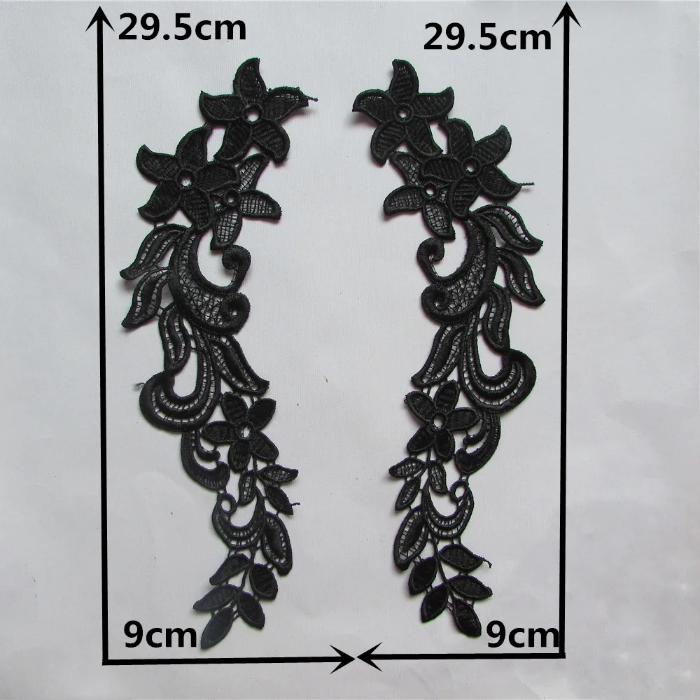 Lace Collar Neckline Applique Embroidery Sewing on Patches Sewing Fabric Accessories a pair for sale lace fabric lace sewing accessories lace sewing supplies lace accessories lace garment accessories lace decoration sewing patches