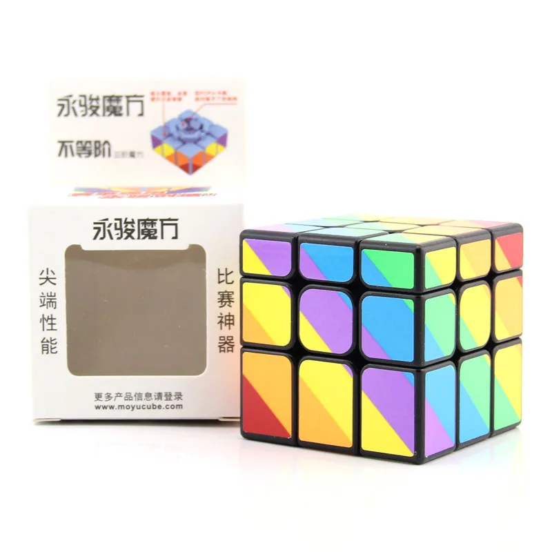 

Yongjun Unequal Order Rainbow Rubik's Cube Smooth Three Layer Cube Shaped Rainbow Adhesive Paper Educational Toy a Generation of