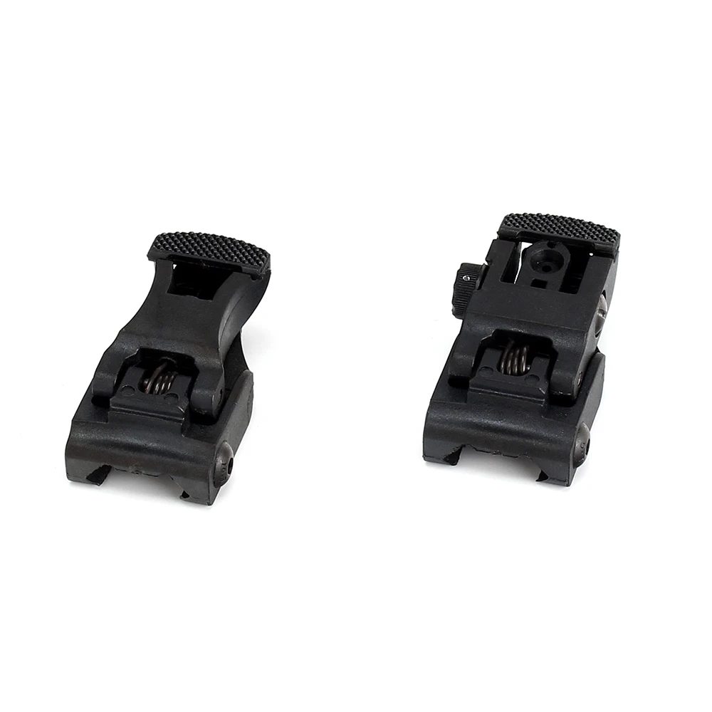 ohhunt Tactical Front Rear Sight Set Folding Design Dual Apertures Polymer Sights Fit Picatinny Rails for M4 M16 AR15 Rifle (3)