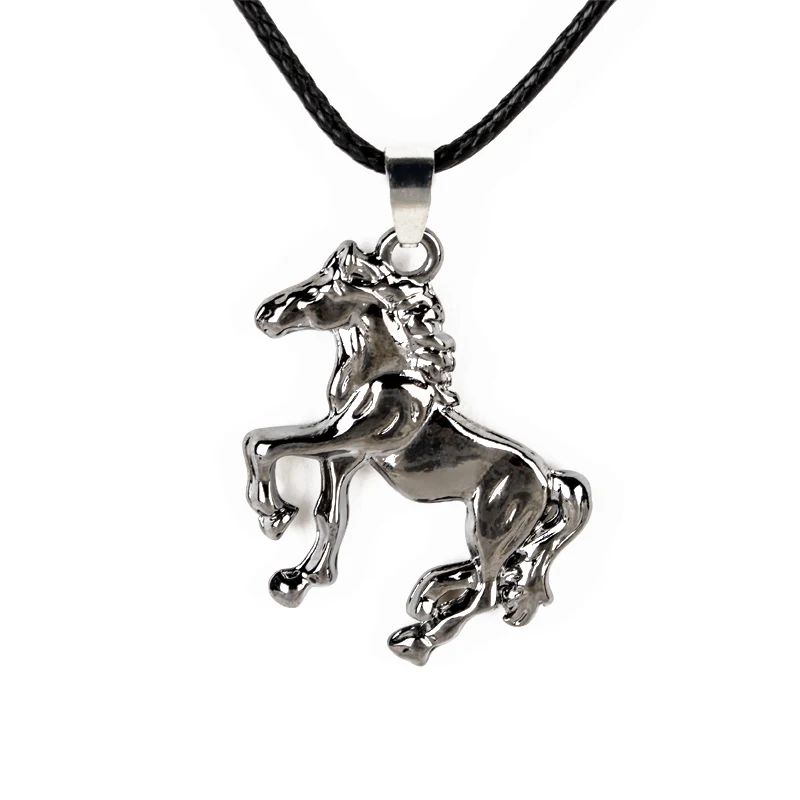 Horse out of cubic frame pendant with 19" chain necklace US SELLER 