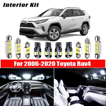 

10Pcs For Toyota Rav4 RAV 4 RAV-4 2006- 2016 2017 2018 2020 Canbus Led Car Interior Lights Map License Plate Light Super Bright