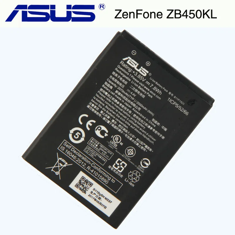 Оригинальный аккумулятор Asus B11P1428 для ASUS ZenFone ZB450KL ZE500KG 5 &quotX009DB ZB452KG Go 4 52000 мАч 2018