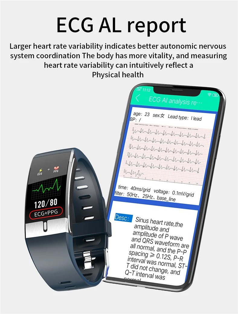 Frompro e66 temperatura do corpo ecg ppg