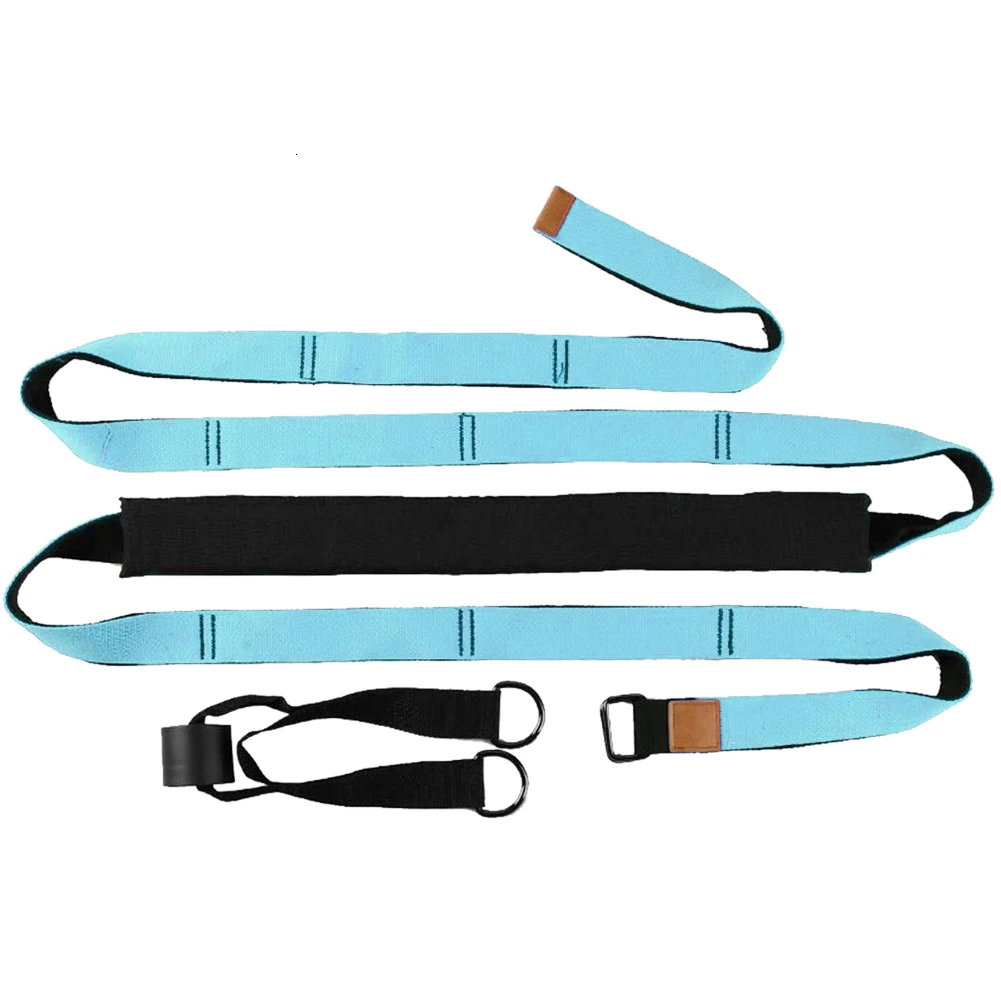 Yoga Resistance Bands Double Thickening Strap Accessories Belt Door Split Legs Auxiliary Equipment Leg Press Lacing Stretch Aid - Color: Blue