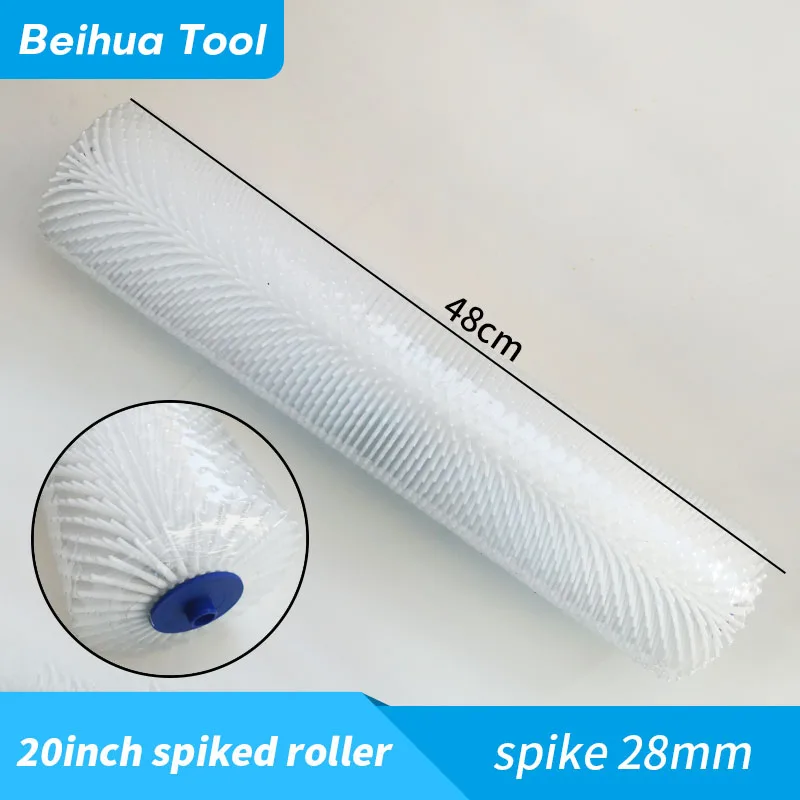 20inch Spiked Roller Cover 48cm no Frame Plastic Roller Head Self-leveling Screed Spike height 13mm/28mm Epoxy Floor Paint Tools paint roller rubber roller brush roller cement tool