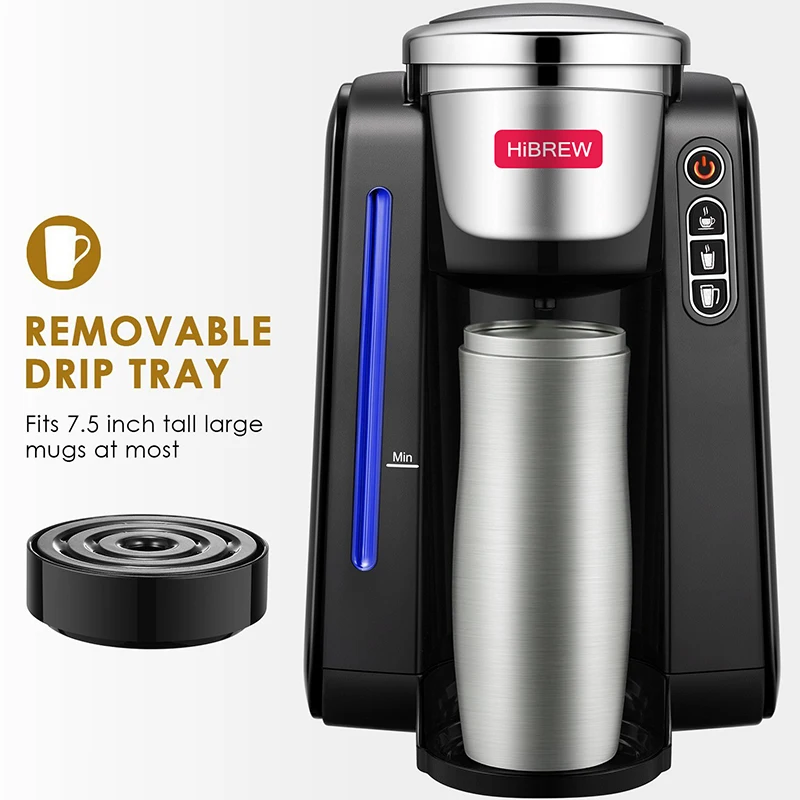 HiBREW K-Cup brewer; Кофеварка-машина, Кофеварка Kcup с одной чашкой, Капсульная кофемашина, автоматическая кофеварка