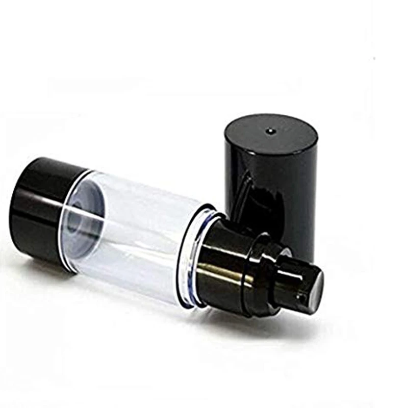 3Pcs/Lot 15Ml 30Ml 50Ml Empty Black Airless Lotion Cream Pump Plastic Container Cosmetic Bottle Dispenser Travel Containers