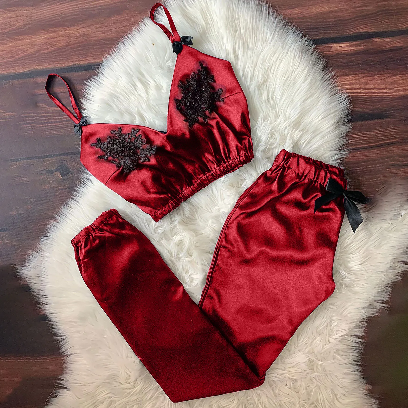 Women Lace Camisole Sleep Tops Sexy Sling Sleepwear Vneck Lingerie