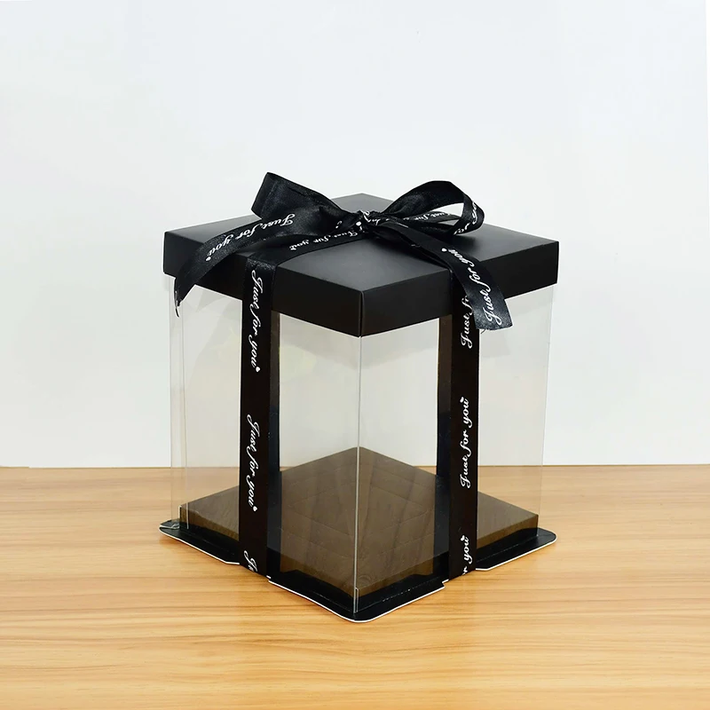 20/28cm Transparent PVC Gift Box for Rose Bear & Cake, Clear Plastic Display Case w... - SKU TPGB1623 - UGI Packaging