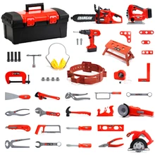 46 шт., детский инструмент для искусственного обслуживания, электрическая дрель, отвертка, ремонтные игрушки, ролевые игры, инструмент для обслуживания, игрушки, подарки