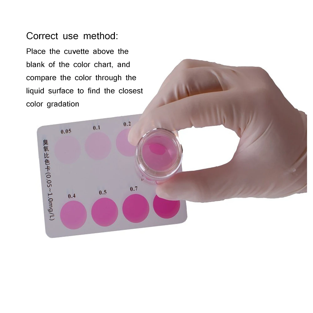 Ozone detection kit test kit colorimetric test strip water quality ozone rapid detection reagent ozone in water 4