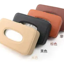 Автомобильный тканевый ящик из искусственной кожи козырек от солнца коробка салфеток держатель авто аксессуары для интерьера