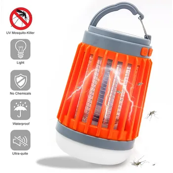 

LED Mosquito Killer Lamp Solar Portable USB Powered 2 in 1 Anti Mosquito LED Lamp Electronic Solar Bug Zapper Camping Trap Light