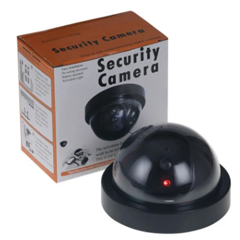 Fake Dummy Camera Dome Indoor Outdoor Simulation Home Security Surveillance Simulated Led Monitor | Безопасность и защита
